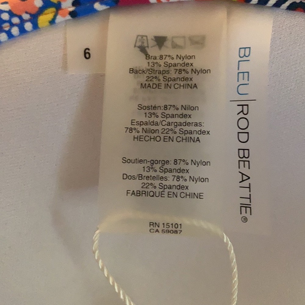 Bleu Rod Beattie Printed Swim  Bikini Top - Picture 6 of 11